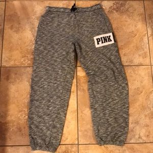 VS Pink Campus Sweat Pant Black Marl Small S